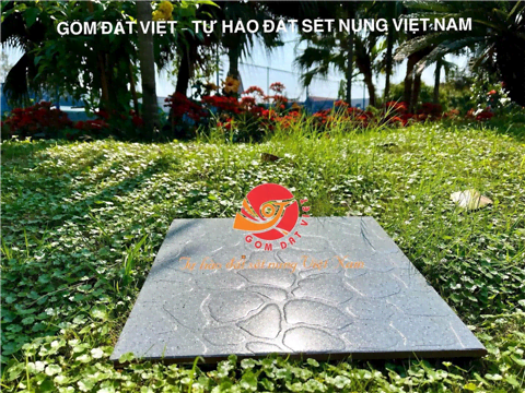 Gạch Đất Việt sân vườn định hình ghi đá