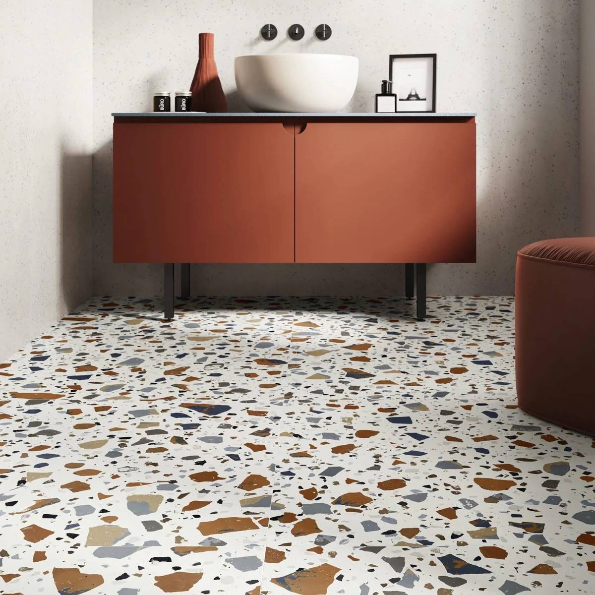 Ý tưởng và kinh nghiệm chọn gạch Terrazzo ốp lát phòng tắm