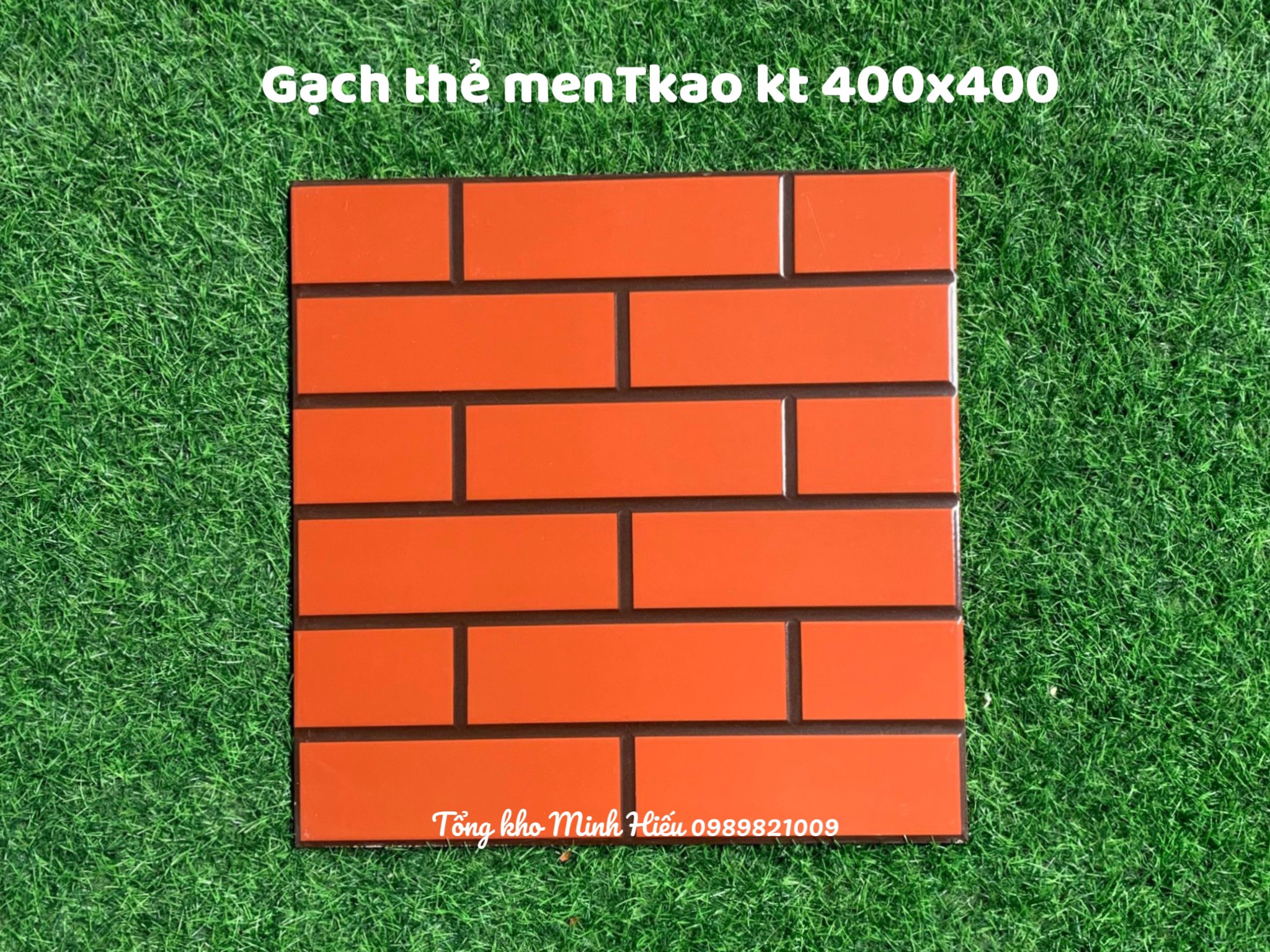 Gạch thẻ men đỏ kt 400x400