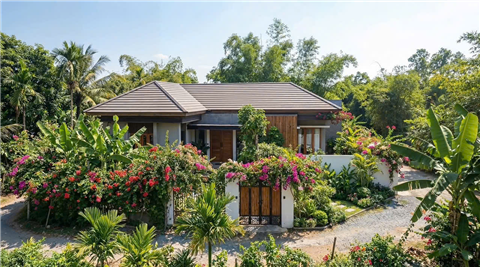 Mẫu nhà vườn đẹp 1 tầng năm 2026