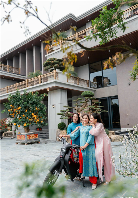 Đá mài  xanh rêu cho không gian sân vườn Villa Gió Rừng ....